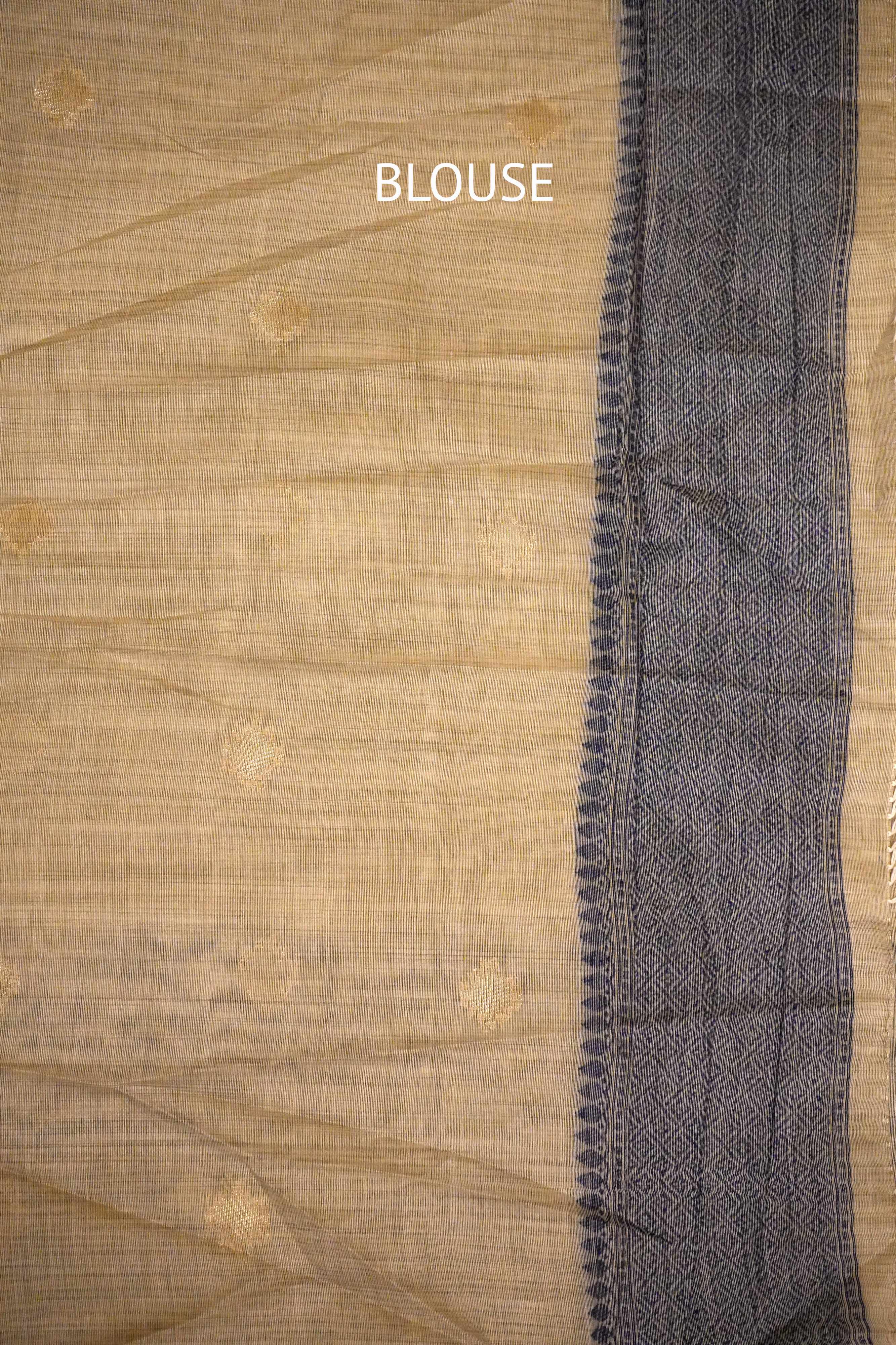 Beige Cotton Saree