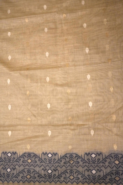 Beige Cotton Saree