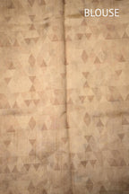 Beige Silk Blend Saree