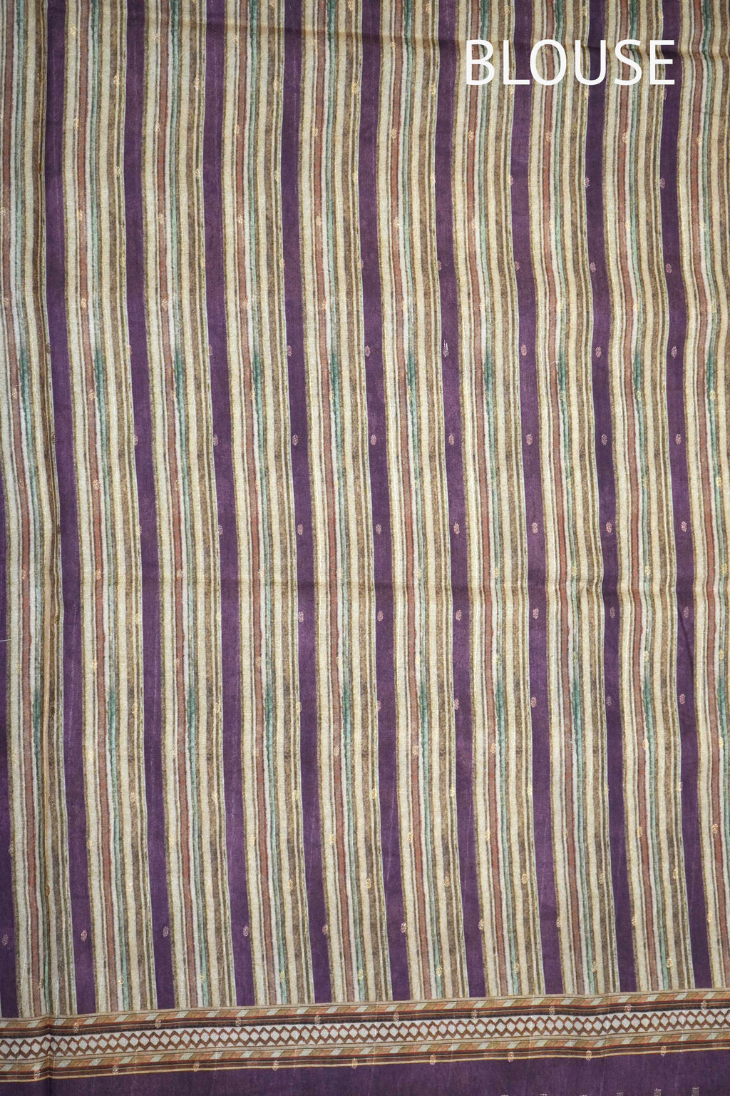 Beige Tussar Printed Saree