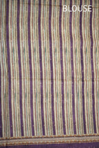 Beige Tussar Printed Saree