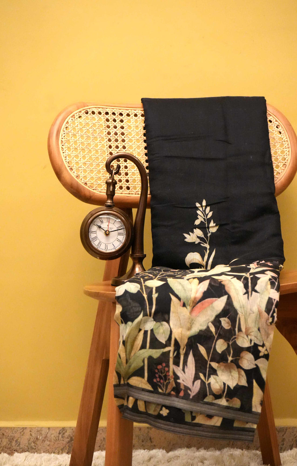 Black Cotton Saree