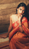 Chettinad Mustard Pink Butta Cotton Saree