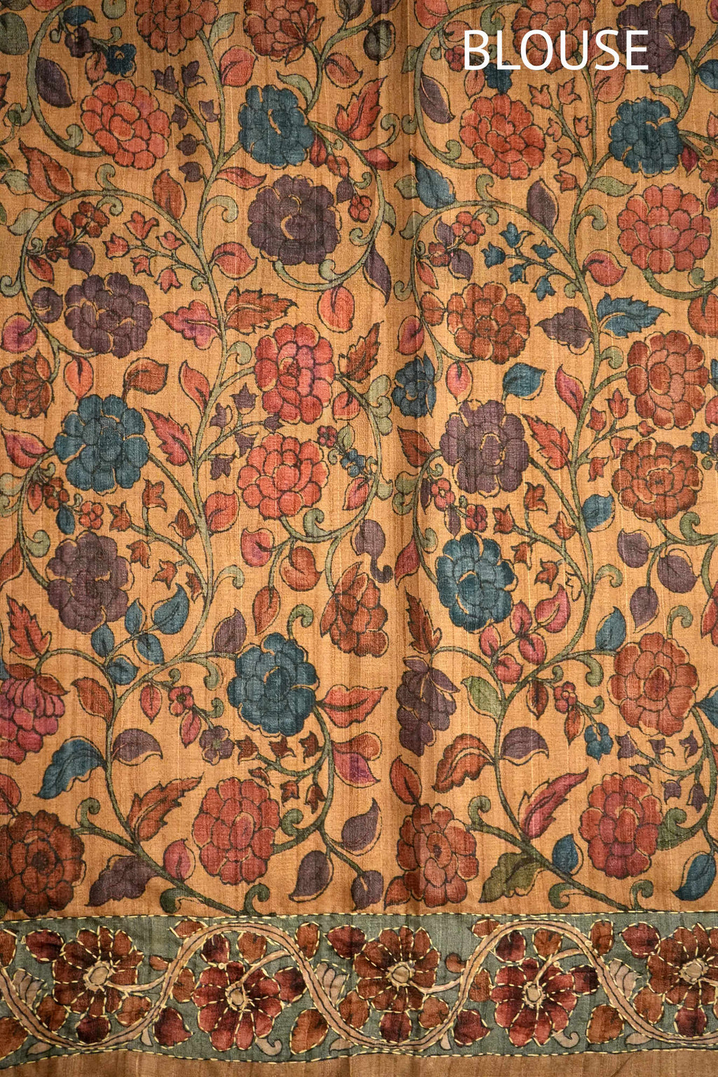Kantha Work Tussar Silk Saree