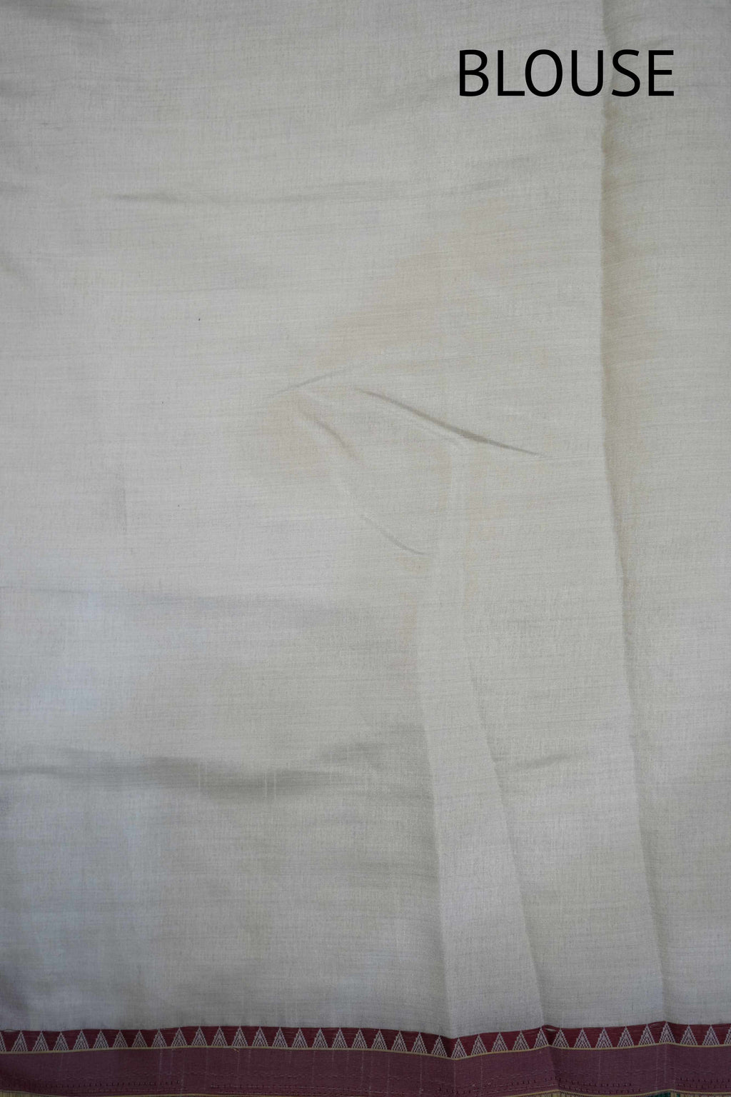 Off‑White Tussar Silk Saree