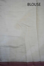 Off‑White Tussar Silk Saree