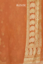 Peach‑Pink Jamdani Cotton Saree