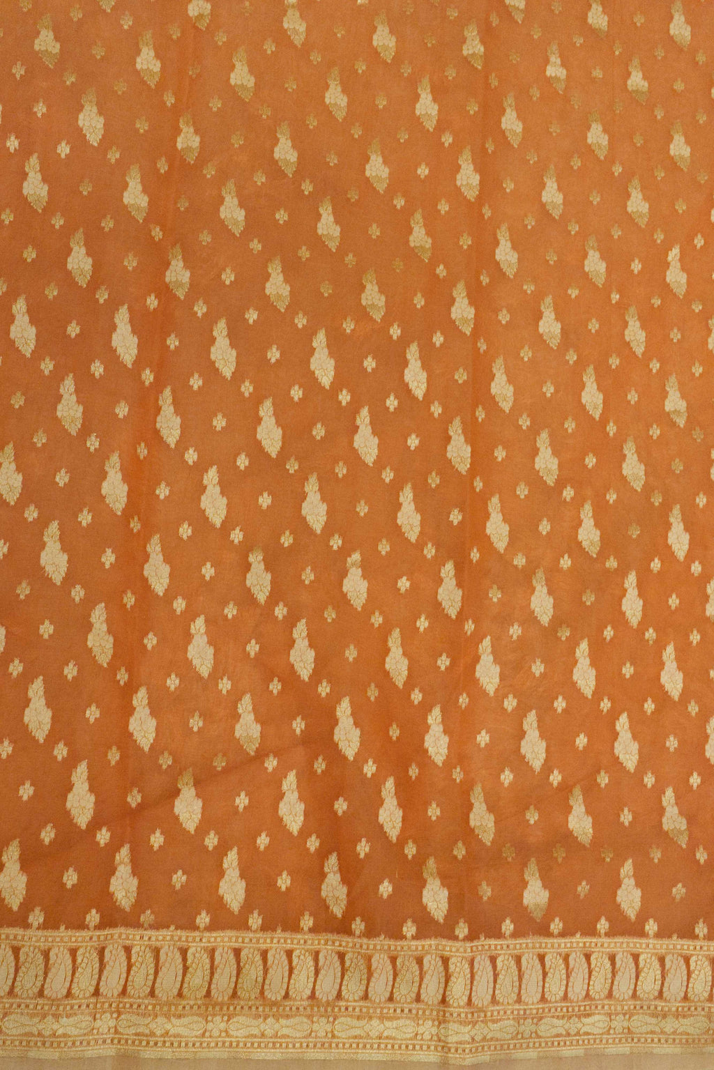 Peach‑Pink Jamdani Cotton Saree