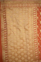 Peach‑Pink Jamdani Cotton Saree