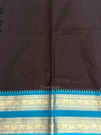 Chettinad Black-Turquoise Cotton Saree