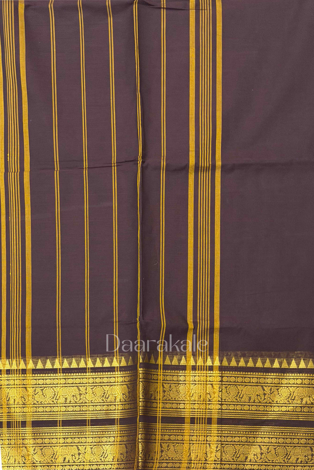 Chettinad Brown Cotton Saree