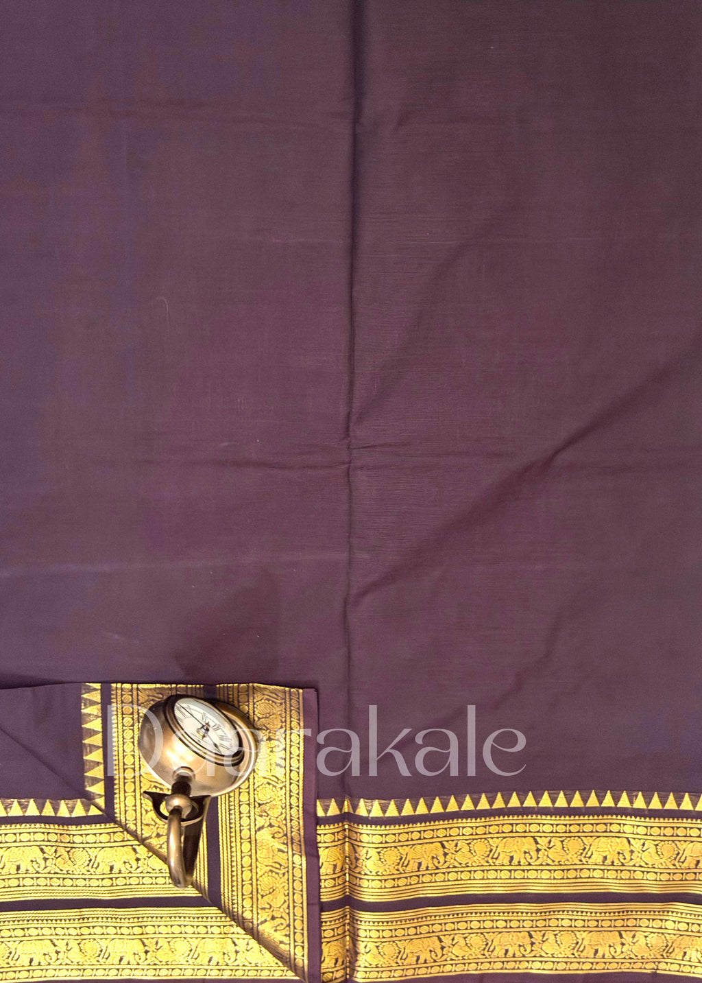 Chettinad Brown Cotton Saree