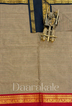 Chettinad Temple Check Cotton Saree