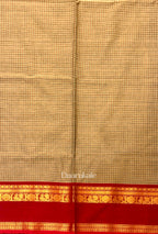 Chettinad Temple Check Cotton Saree