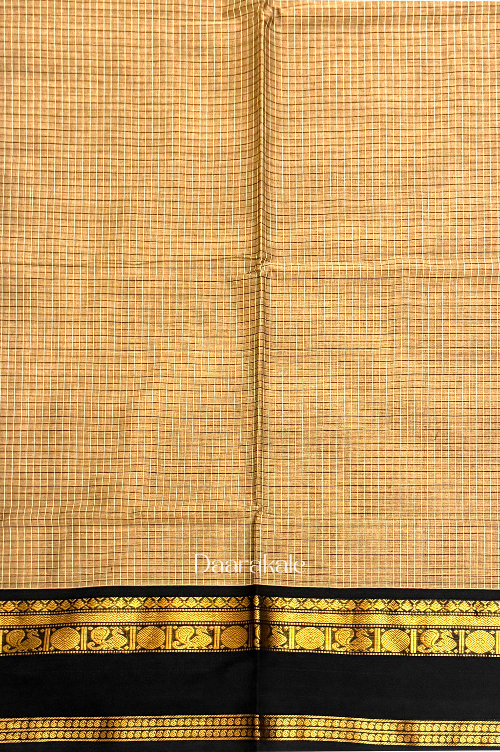 Chettinad Temple Check Cotton Saree