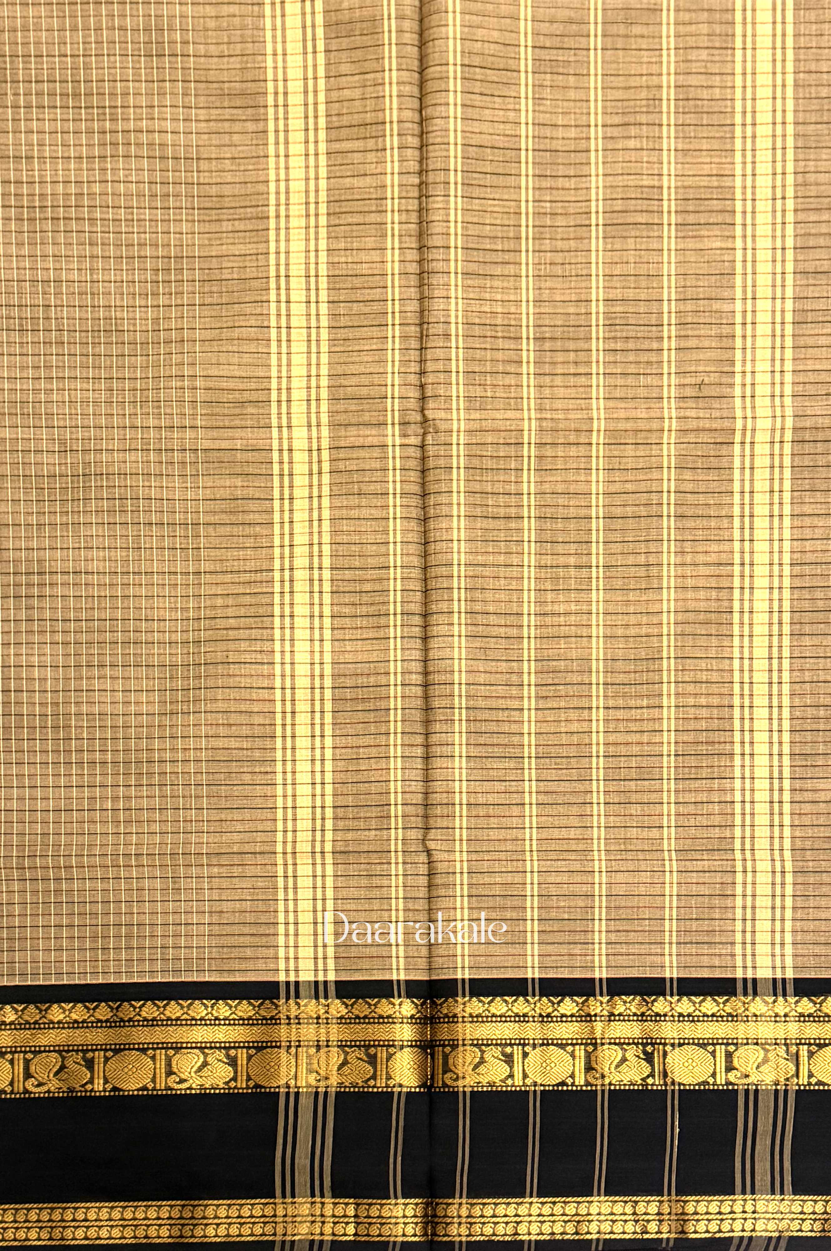 Chettinad Temple Check Cotton Saree