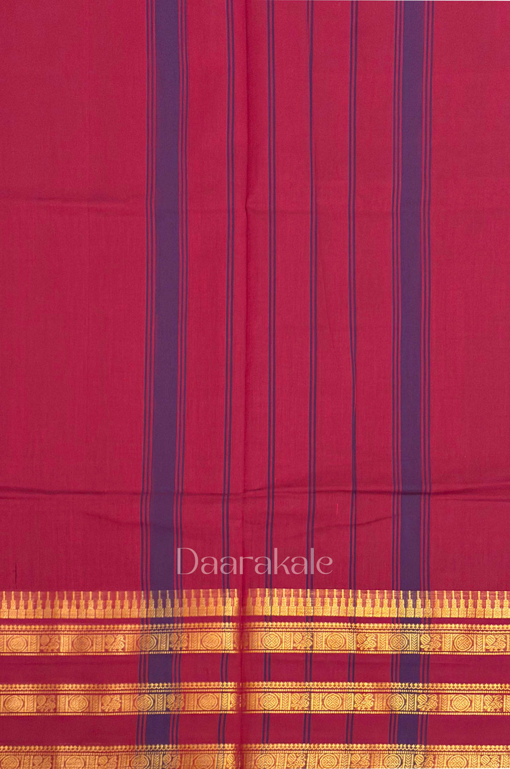 Chetinad maroon cotton saree
