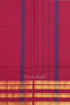 Chetinad maroon cotton saree