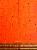 Chettinad Orange Butta Cotton Saree