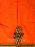 Chettinad Orange Butta Cotton Saree
