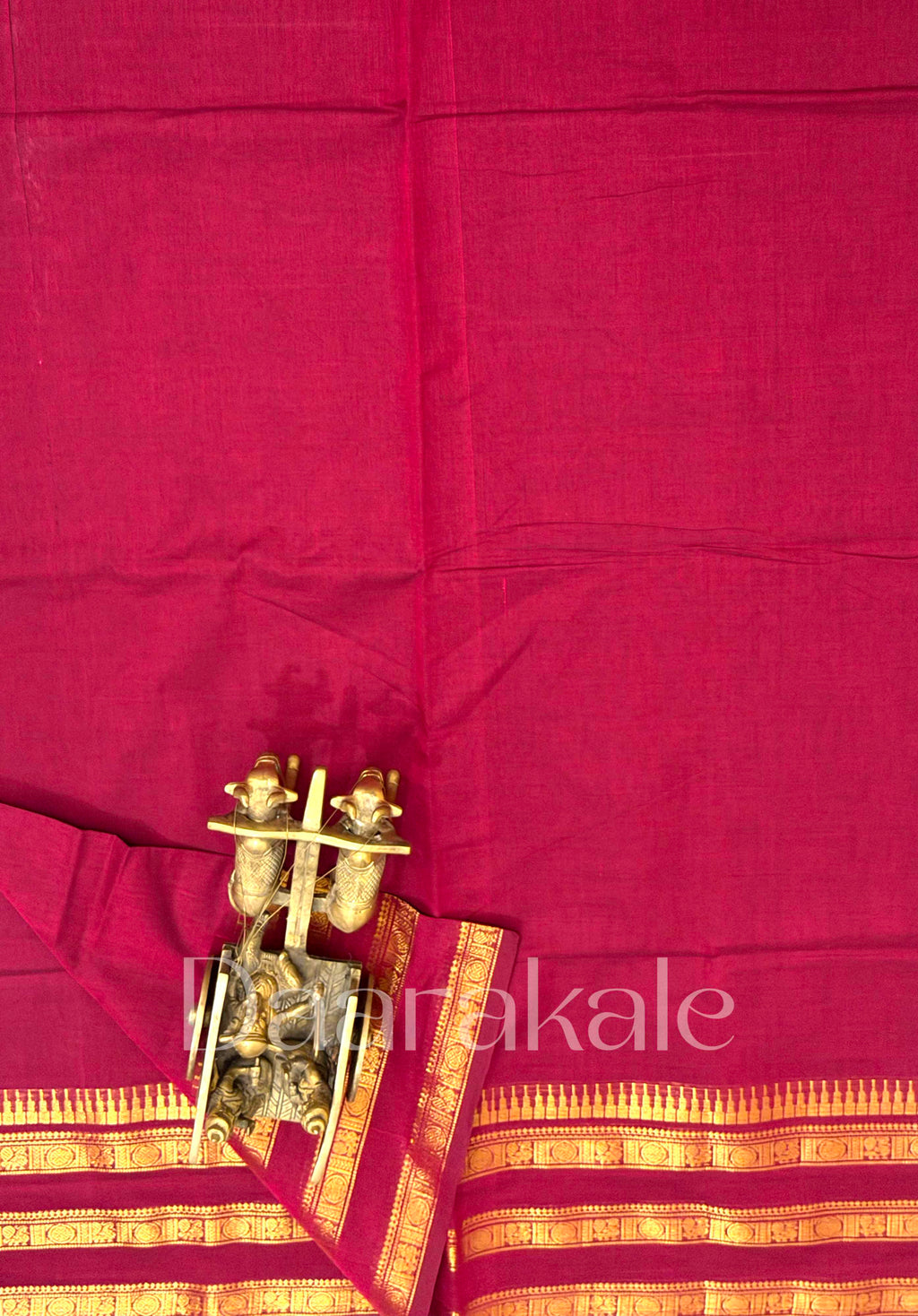 Chetinad maroon cotton saree
