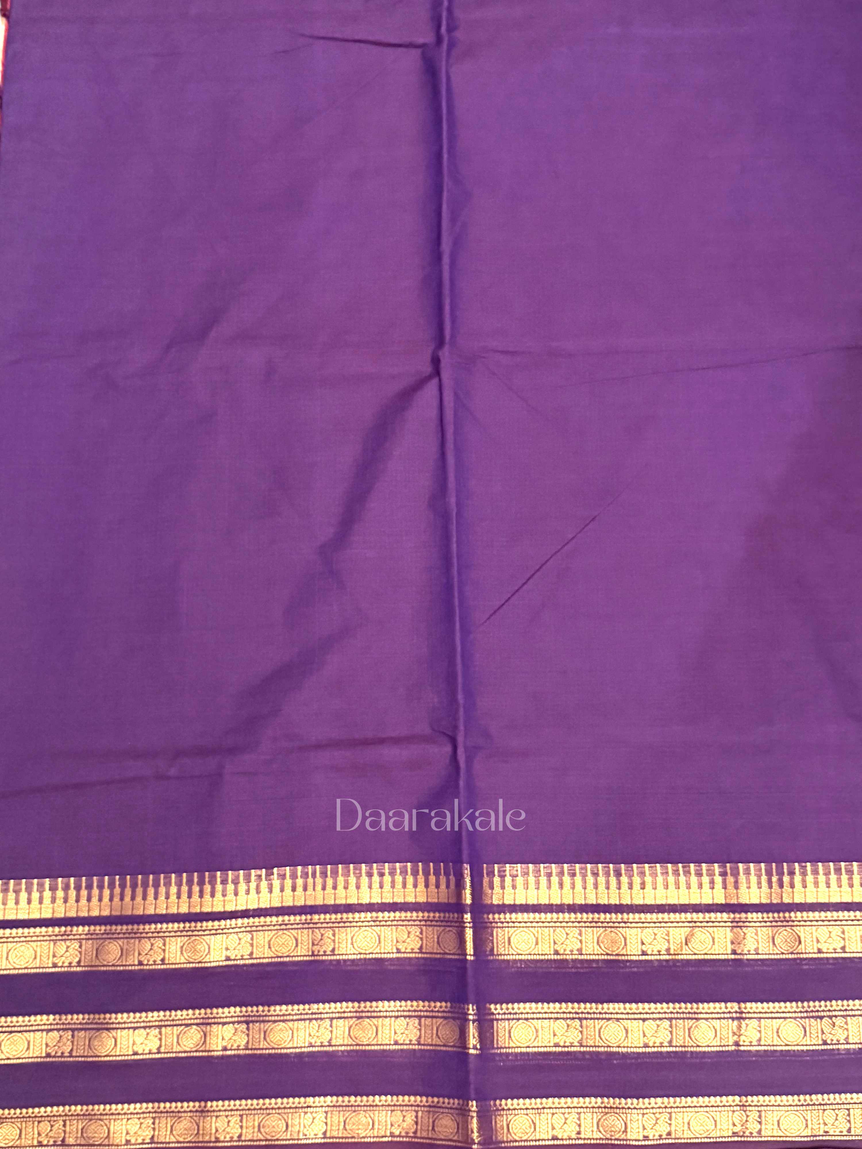 Chettinad deep purple Cotton Saree