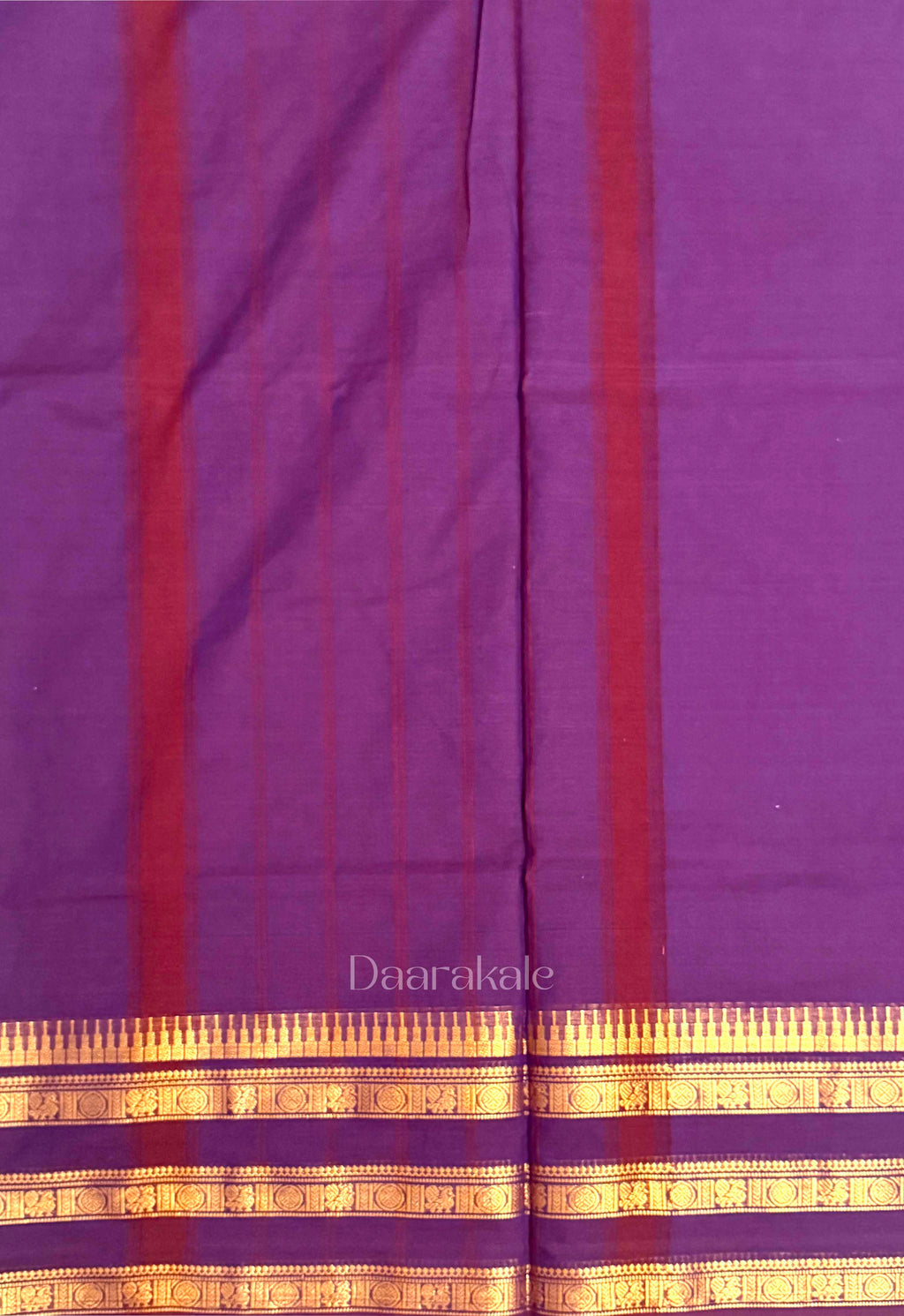 Chettinad deep purple Cotton Saree