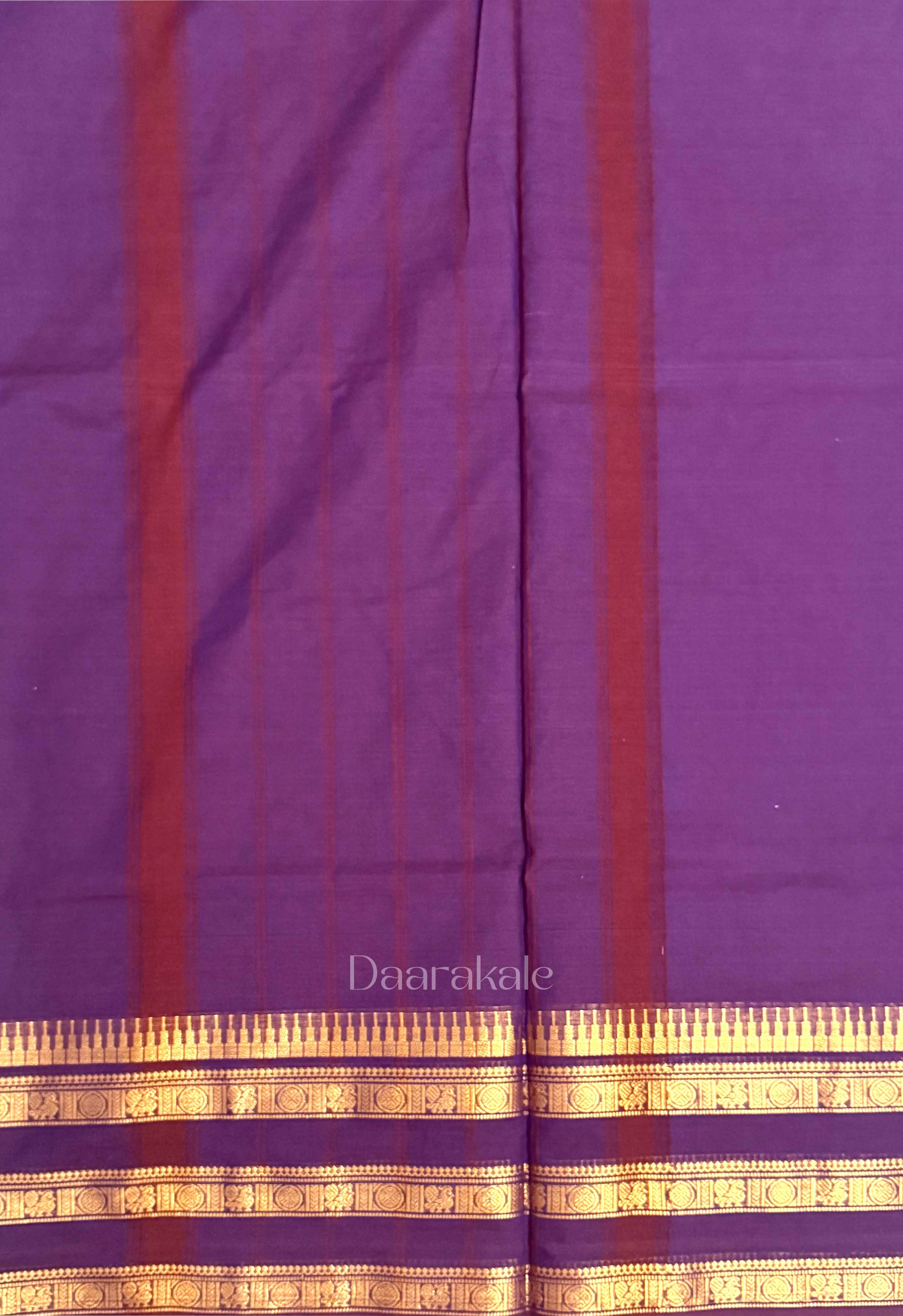 Chettinad deep purple Cotton Saree