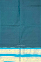 Chettinad Teal Temple Cotton Saree