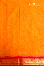 Chettinad Mustard Pink Butta Cotton Saree