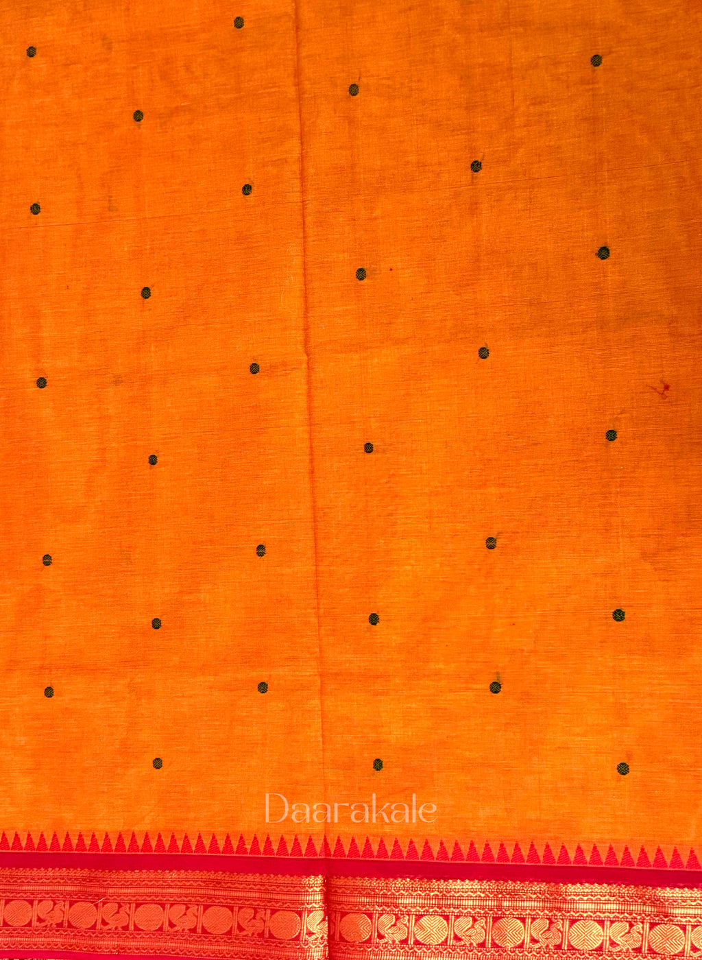Chettinad Mustard Pink Butta Cotton Saree