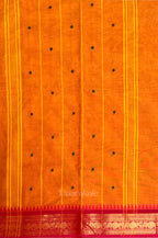 Chettinad Mustard Pink Butta Cotton Saree